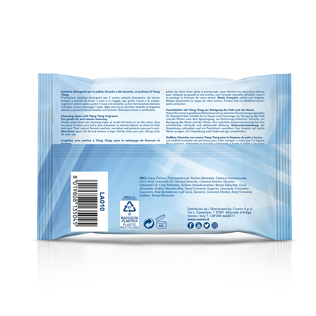 blank plastic wipes pouch isolated on white background